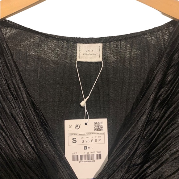 Zara Wrap Crinkle Top NWT - Picture 3 of 4